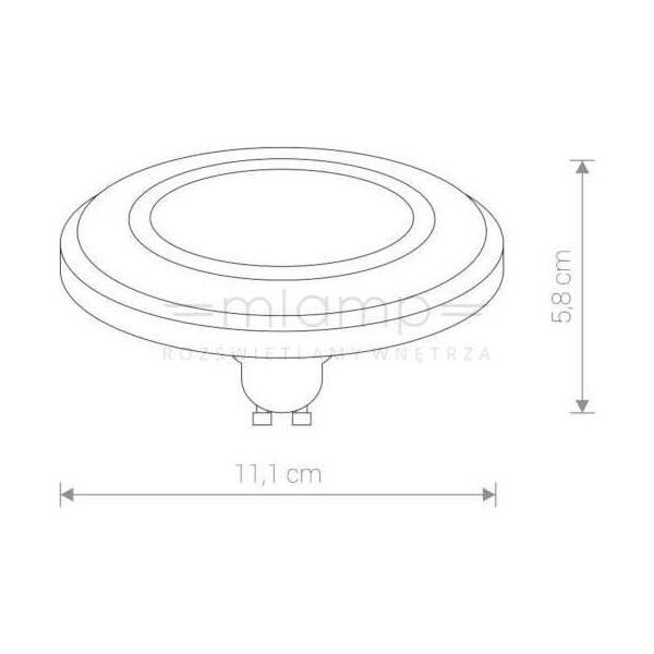 Nowodvorski Nowodvorski 9212 żarówka LED 9W GU10 4000K ES111 biała 6743737 5903139921299