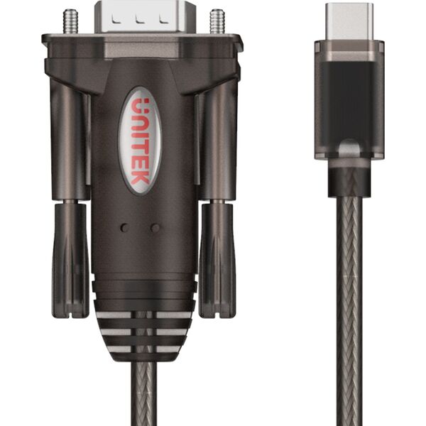 Kabel USB Unitek USB-C - RS-232 1.5 m Czarny (Y-1105K) 6768118 4894160041272