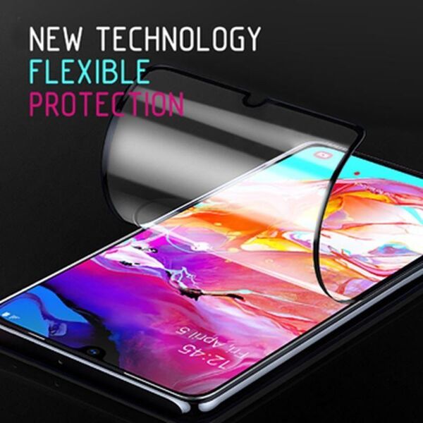 Crong Crong 7D Nano Flexible Glass - Szkło hybrydowe 9H na cały ekran Samsung Galaxy A80 / A90 uniwersalny 6770571 5907731981057