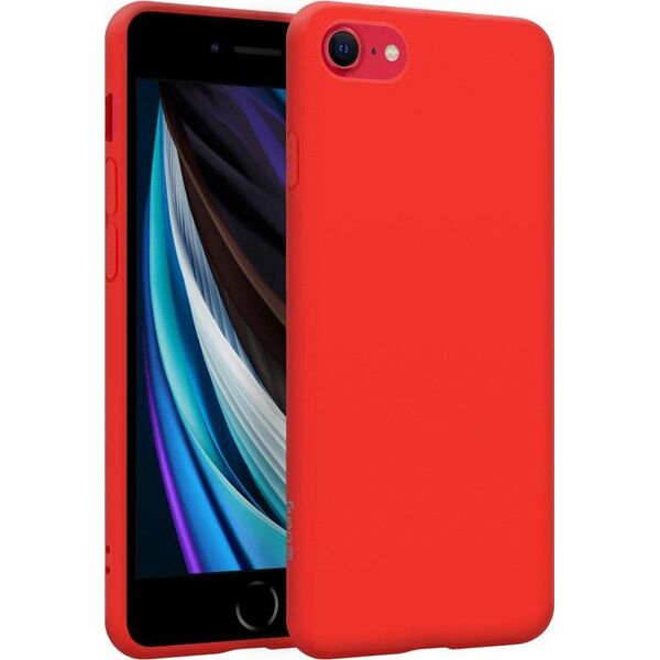 Crong Crong Color Cover - Etui iPhone SE 2020 / 8 / 7 (czerwony) uniwersalny 6770838 5907731984089