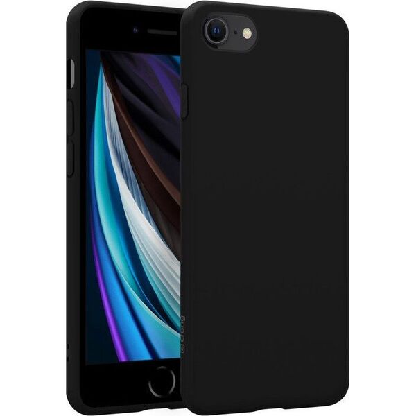 Crong Crong Color Cover - Etui iPhone SE 2020 / 8 / 7 (czarny) uniwersalny 6770839 5907731984072