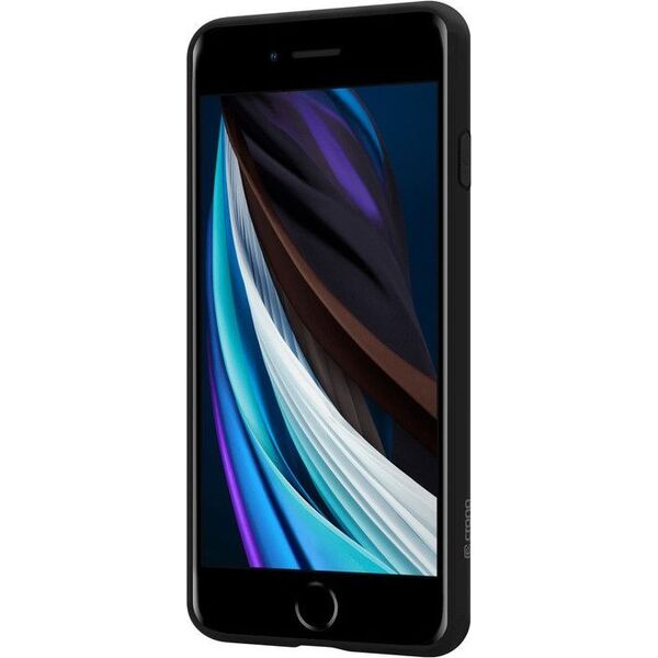 Crong Crong Color Cover - Etui iPhone SE 2020 / 8 / 7 (czarny) uniwersalny 6770839 5907731984072