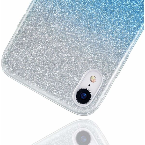 Etui IPHONE 11 PRO Brokat Glitter srebrno-niebieskie 6791661 5903396024733