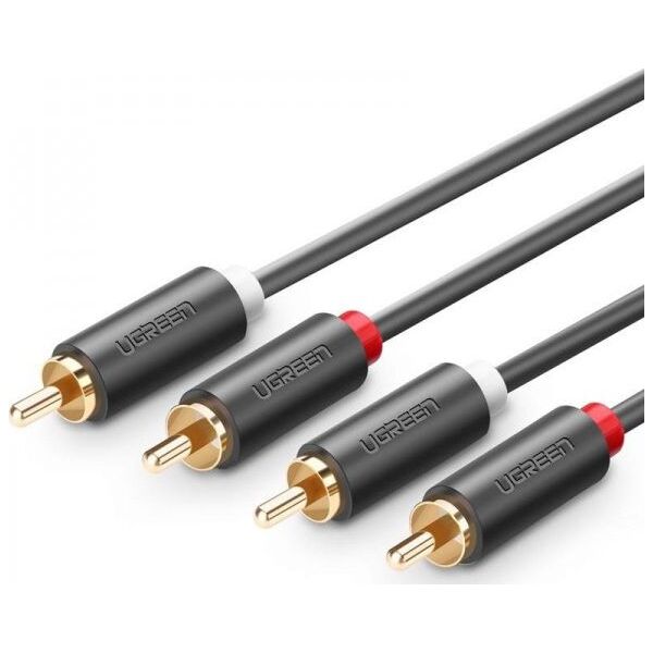 Kabel Ugreen RCA (Cinch) x2 - RCA (Cinch) x2 3m czarny (UGR315BLK) 6859474 6957303815197