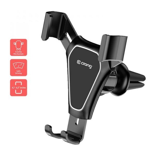 Crong Uchwyt grawitacyjny do samochodu Gravity Auto-Clip CRG-CH4-BLK 6865245 5907731984379