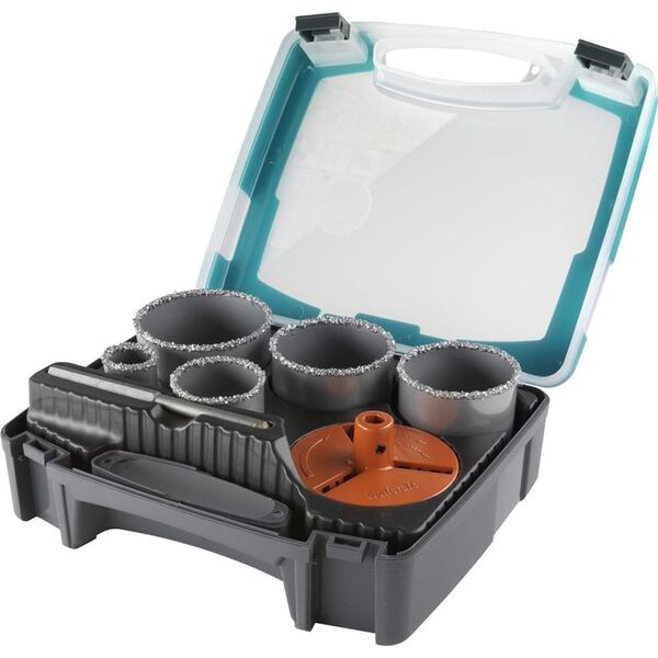 Wolfcraft Zestaw otwornic 33-83 mm Wolfcraft - z nasypem z węglików spiekanych 6869853 4006885346406