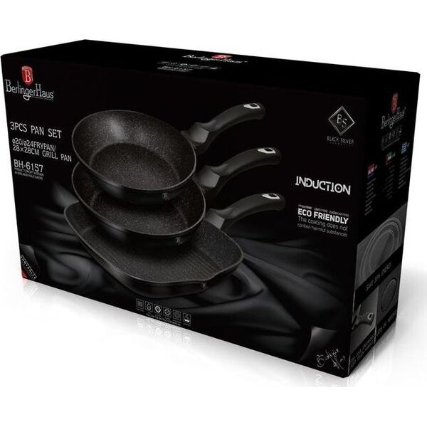 Patelnia Berlinger Haus wok Metallic Line 20 24 28cm 3szt. 6881378 5999108407543