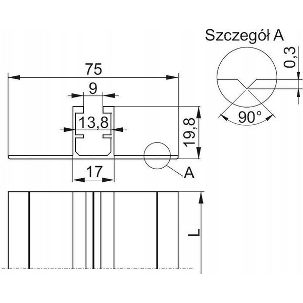 Baks Szyna montażowa aluminiowa SM400 890040 6895461 5900993226607