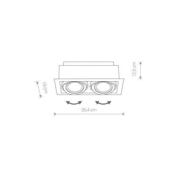 Nowodvorski Plafon Nowodvorski Downlight 9570 II lampa sufitowa oprawa spot 2X75W GU10 ES111 czarny 6896917 5903139957090