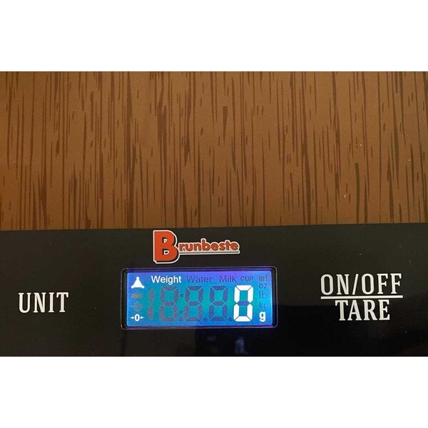 Waga kuchenna Brunbeste ELEKTRONICZNA SZKLANA WAGA KUCHENNA LCD do 5kg 6921458 5906716910778