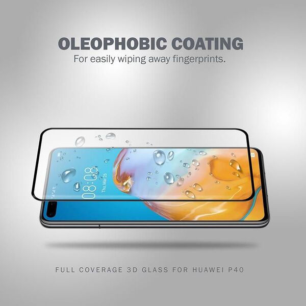 Crong Crong 3D Armour Glass Szkło Hartowane 9H na ekran Huawei P40 + ramka instalacyjna 6937721 5907731984218