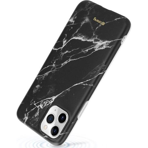 Crong Crong Marble Case etui ochronne na iPhone 11 Pro (czarny) 6937760 5907731985055