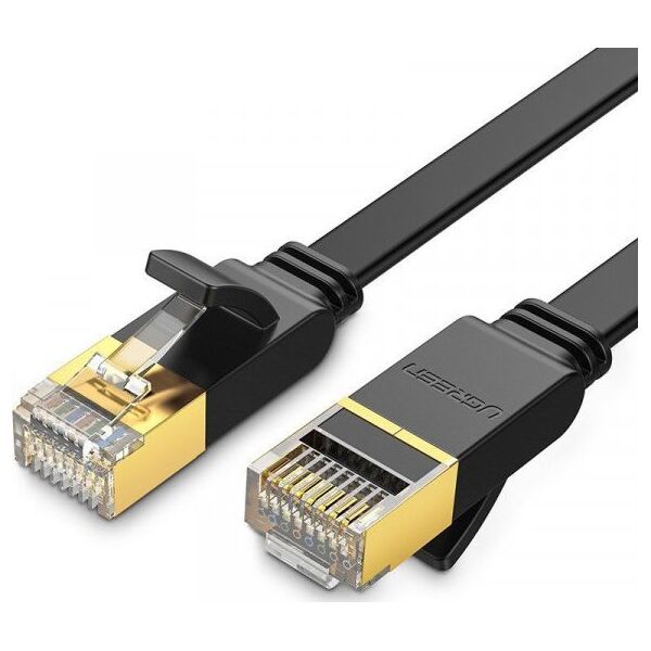 Ugreen Płaski kabel sieciowy UGREEN NW106 Ethernet RJ45, Cat.7, STP, 0,5m (czarny) 7020520 6957303837380