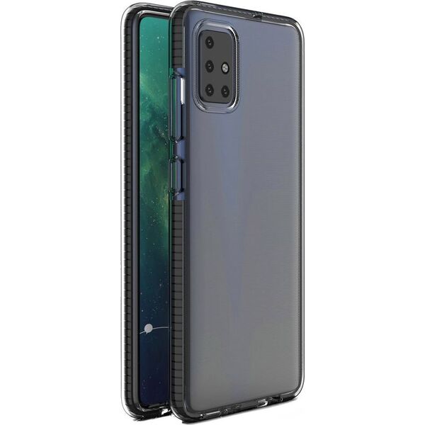 Hurtel Spring Case pokrowiec żelowe etui z kolorową ramką do Xiaomi Redmi Note 9 Pro / Redmi Note 9S czarny uniwersalny 7060775 5904208502081