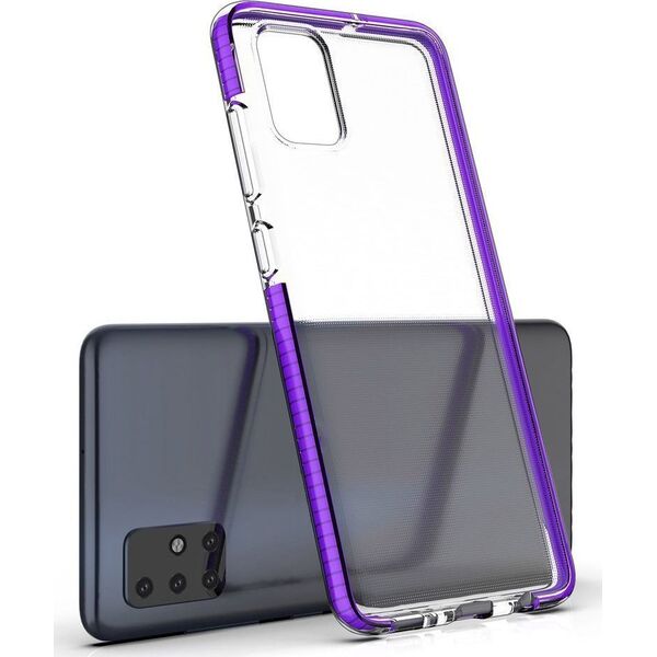 Hurtel Spring Case pokrowiec żelowe etui z kolorową ramką do Xiaomi Redmi Note 9 Pro / Redmi Note 9S czarny uniwersalny 7060775 5904208502081