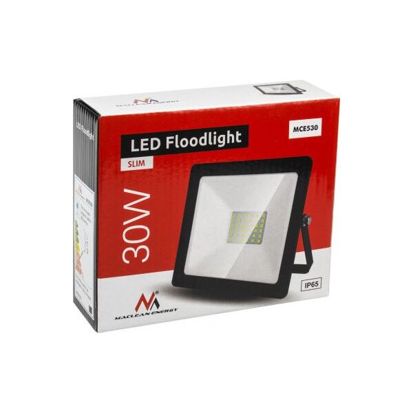 Naświetlacz Maclean Naświetlacz LED slim 30W, 2400lm Neutral White (4000K) Maclean Energy MCE530 NW, IP65, PREMIUM 7079155 5902211117117
