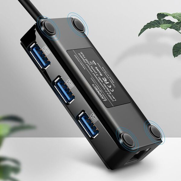 HUB USB Ugreen 1x RJ-45  + 3x USB-A 3.0 (20265) 7135218 6957303822652