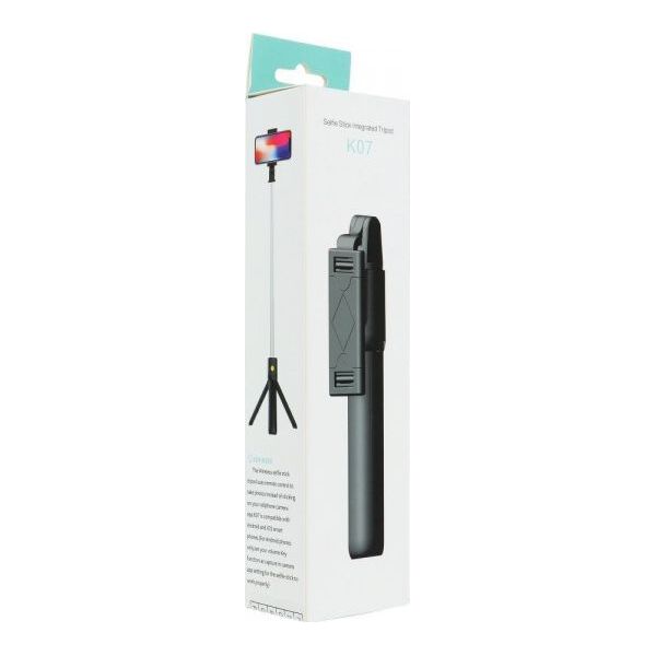 Selfie stick Selfie Stick Tripod K07 statyw z pilotem bluetooth / bezprzewodowy uchwyt kijek do zdjęć czarny () - 5903396033605 7250965 5903396033605