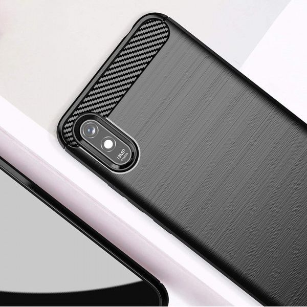 Etui XIAOMI REDMI 9A Pancerne Carbon czarne (92911) - om-49398 7275039 5904161113799