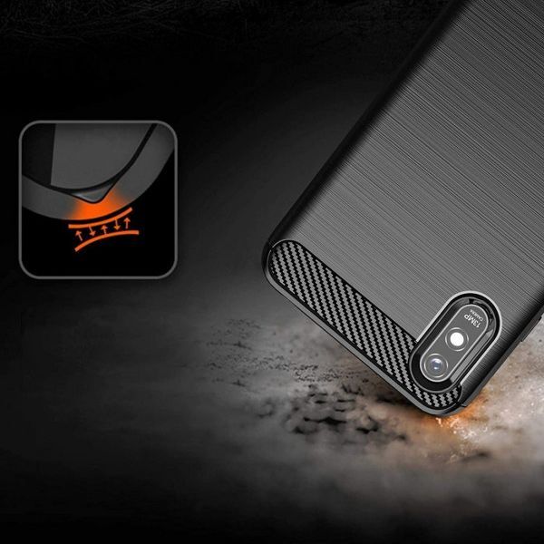 Etui XIAOMI REDMI 9A Pancerne Carbon czarne (92911) - om-49398 7275039 5904161113799