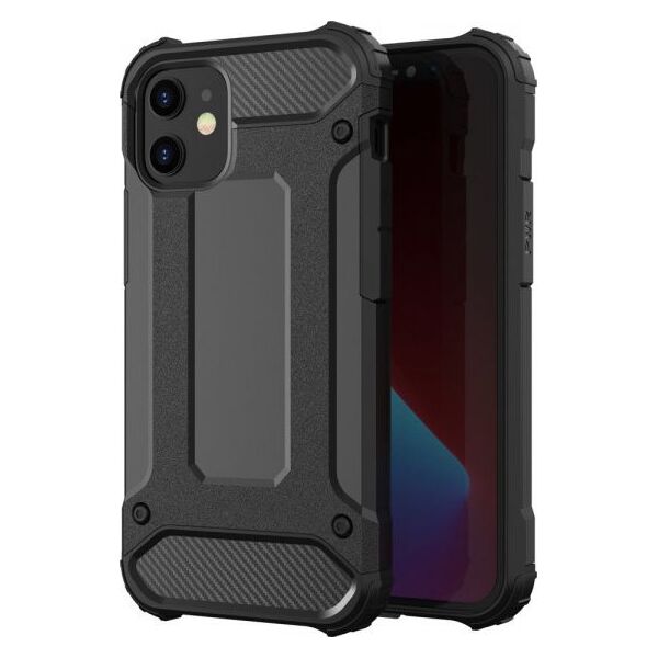 Hurtel Hybrid Armor pancerne hybrydowe etui pokrowiec iPhone 12 6,7'' czarny 7275351 9111201910812