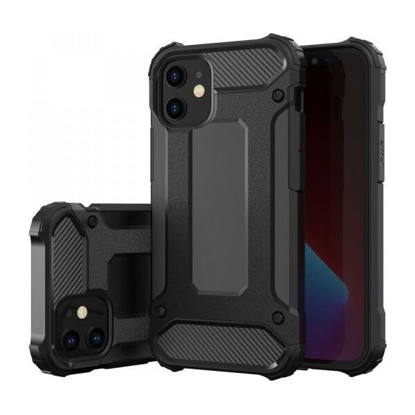 Hurtel Hybrid Armor pancerne hybrydowe etui pokrowiec iPhone 12 6,7'' czarny 7275351 9111201910812