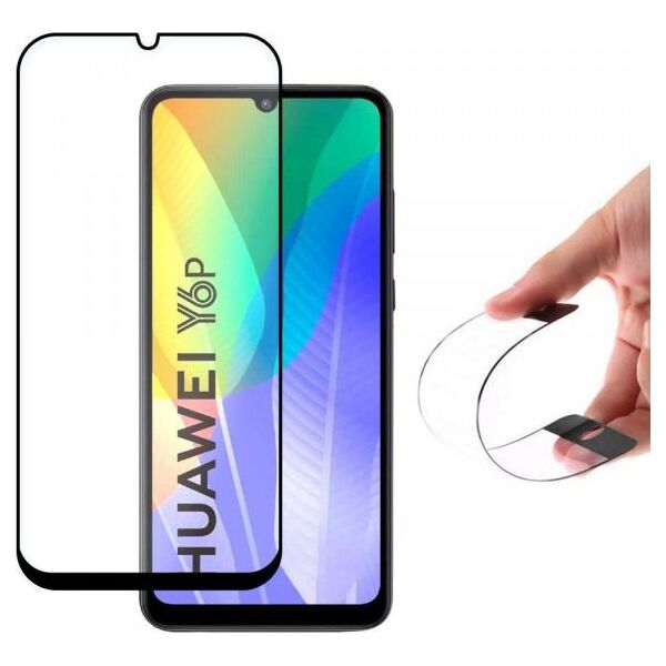 Wozinsky Wozinsky Full Cover Flexi Nano folia szklana szkło hartowane z ramką Huawei Y6p czarny 7279357 9111201908246