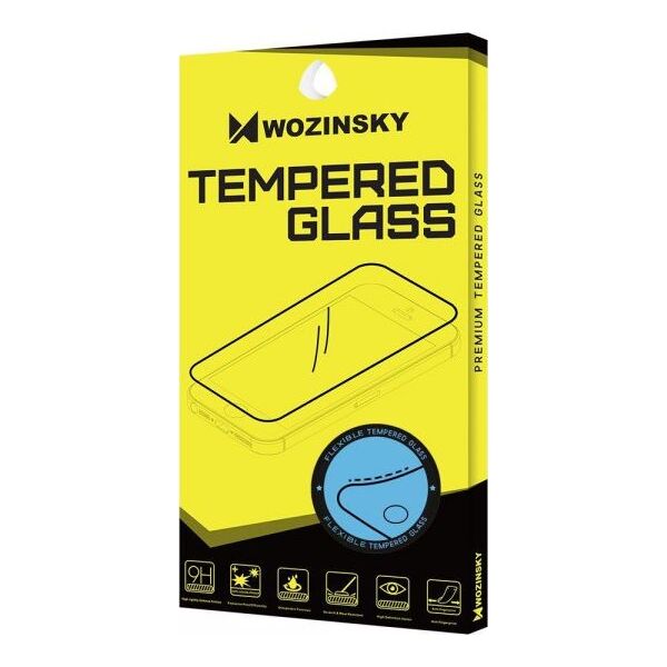 Wozinsky Wozinsky Full Cover Flexi Nano folia szklana szkło hartowane z ramką Huawei Y6p czarny 7279357 9111201908246