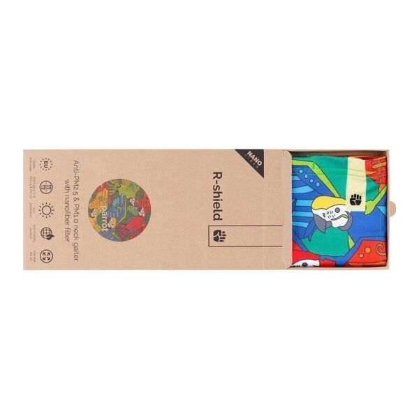 Respilon R-Shield Parrots komin z nanowłókna antysmogowy, antywirusowy, antyalergiczny, antybakteryjny EAN 8594190530574 7291609 8594190530574