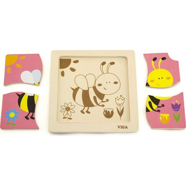 Viga Viga 50138 Puzzle na podkładce - pszczółka 7317897 6934510501389