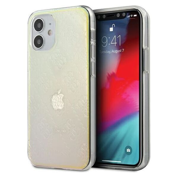 Guess Guess GUHCP12S3D4GIRBL iPhone 12 mini 5,4 opalowy/iridescent hardcase 4G 3D Pattern Collection 7342829 3700740481004