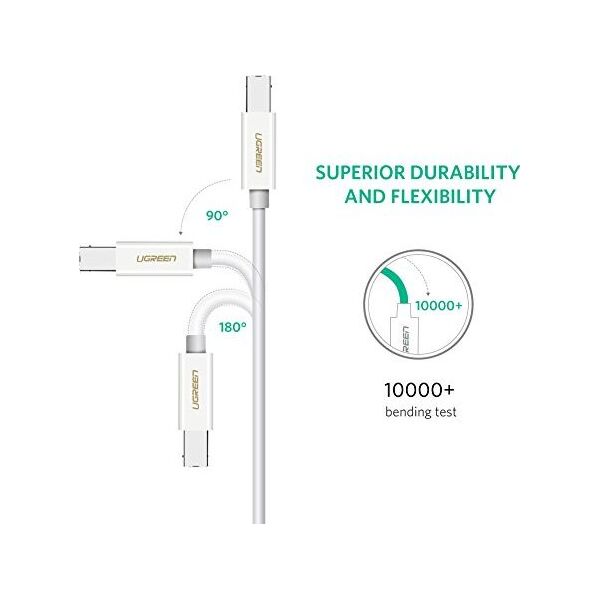 Ugreen Kabel USB C 1 m Biały 7344097 6957303845606