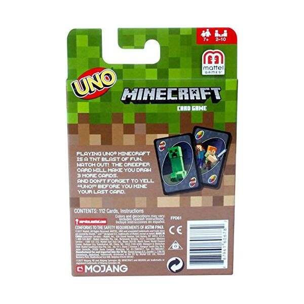 Mattel Uno Minecraft 7363012 887961606782