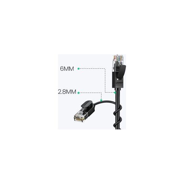 Ugreen Ugreen kabel przewód internetowy sieciowy Ethernet patchcord RJ45 Cat 6A UTP 1000Mbps 1 m czarny (70332) uniwersalny (58914-uniw) - 58914-uniw 7363220 6957303873326