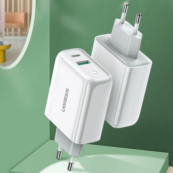 Ładowarka Ugreen 1x USB-A 1x USB-C 3 A (56562) 7363597 6957303864683