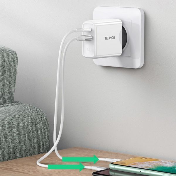 Ładowarka Ugreen 1x USB-A 1x USB-C 3 A (56562) 7363597 6957303864683