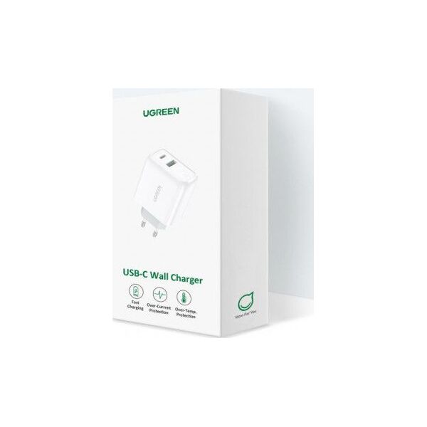 Ładowarka Ugreen 1x USB-A 1x USB-C 3 A (56562) 7363597 6957303864683