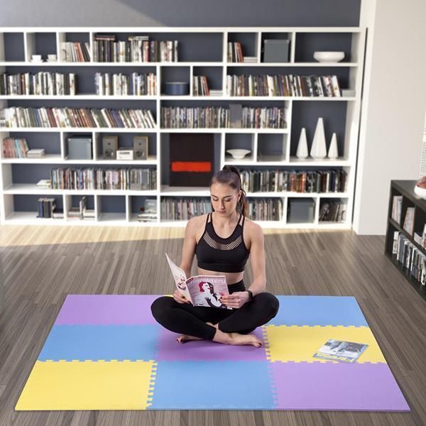 One Fitness Mata ochronna MP10 180 cm x 180 cm x 1 cm wielokolorowa 7363920 5907695592030