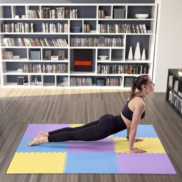One Fitness Mata ochronna MP10 180 cm x 180 cm x 1 cm wielokolorowa 7363920 5907695592030