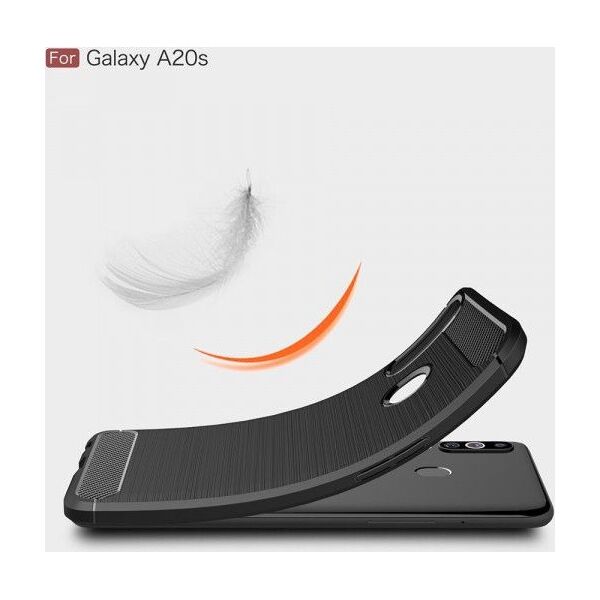 Etui SAMSUNG GALAXY A20S Pancerne Carbon czarne 7368105 5903396031045
