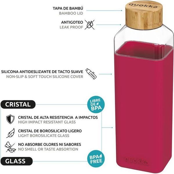 Quokka Butelka z nakrętką różowa 700 ml 7377640 8412497400256