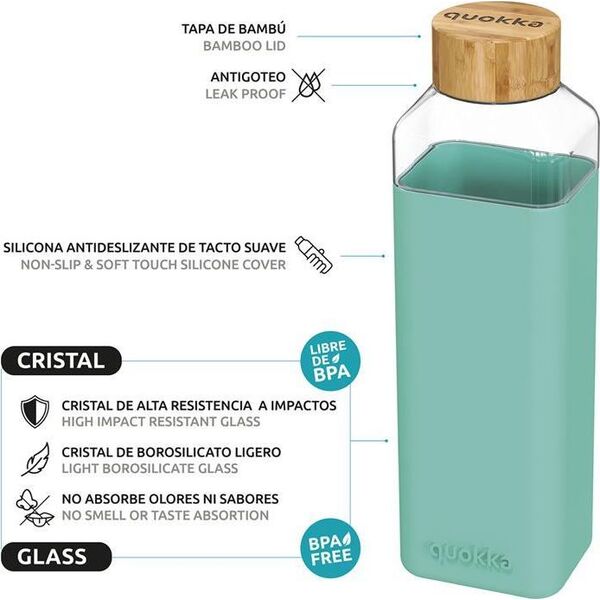 Quokka Butelka z nakrętką turkusowa 700 ml 7377641 8412497400249