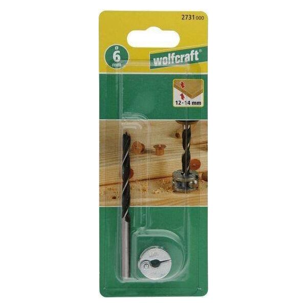 Wiertło Wolfcraft Wiertło do połączeń kołkowych 6 mm + ogranicznik Wolfcraft 7416517 4006885273108