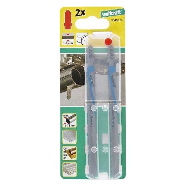 Wolfcraft 2 brzeszczoty Wolfcraft - uchwyt T, cięcia dokładne, blachy 7416679 4006885354906