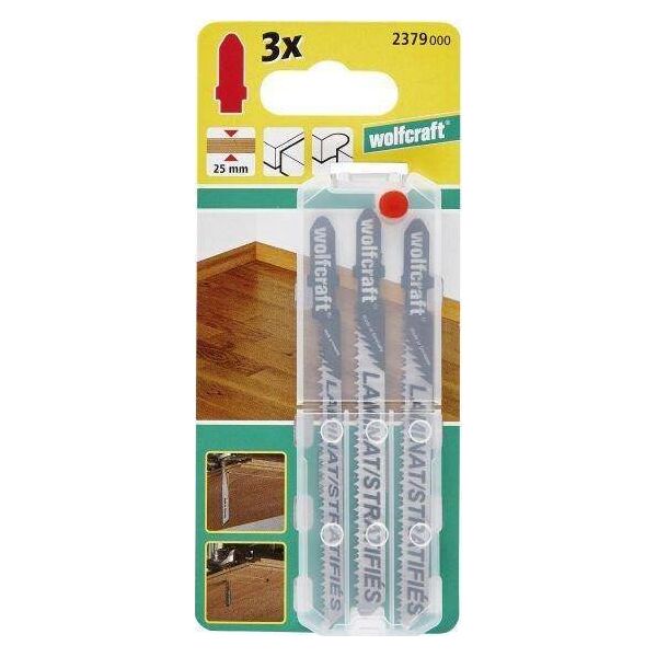 Wolfcraft 3 brzeszczoty Wolfcraft - uchwyt T, panele, parkiet 7416688 4006885237902