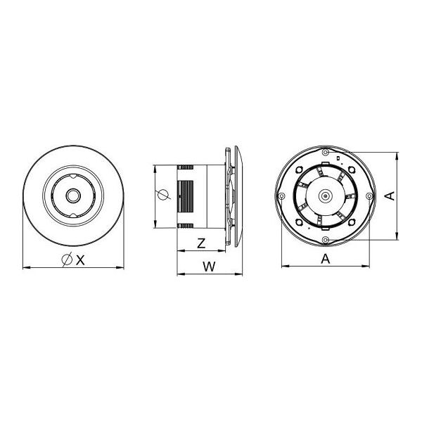 AWENTA Wentylator sufitowy fi 100 12V bezpieczne napięcie 7422528 5905033313620