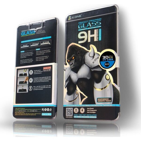 Partner Tele.com Szkło hartowane X-ONE 3D - do Samsung Galaxy NOTE 20 ULTRA (edge glue + hole) czarny 7477927 5903396079009