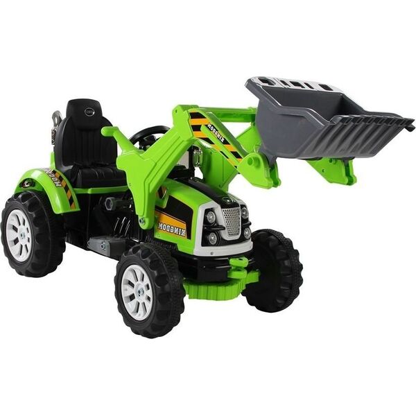 Lean Sport Traktor na akumulator z Łyżką Koparka Zielony 7527449 5908275995791