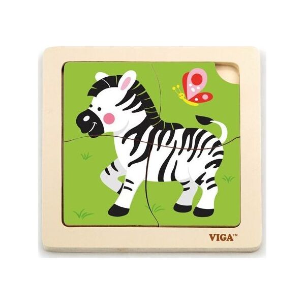 Viga Toys Viga 51317 Puzzle na podkładce-zebra 7532390 6934510513177