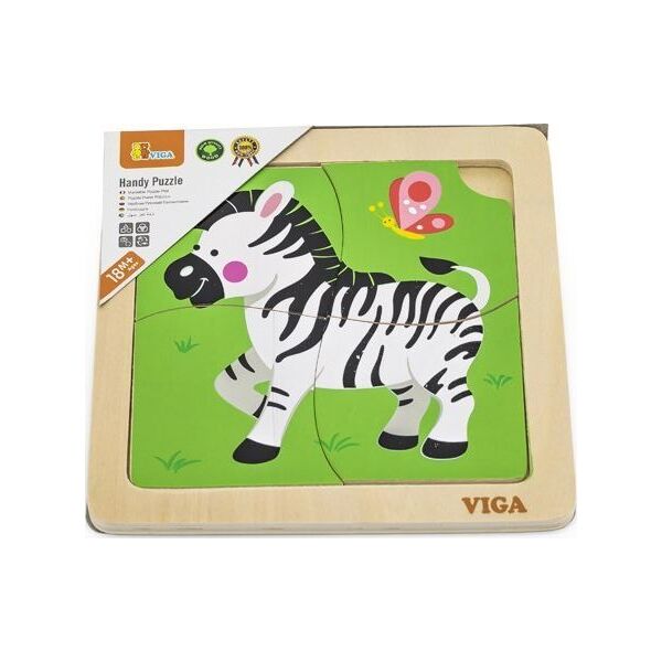 Viga Toys Viga 51317 Puzzle na podkładce-zebra 7532390 6934510513177